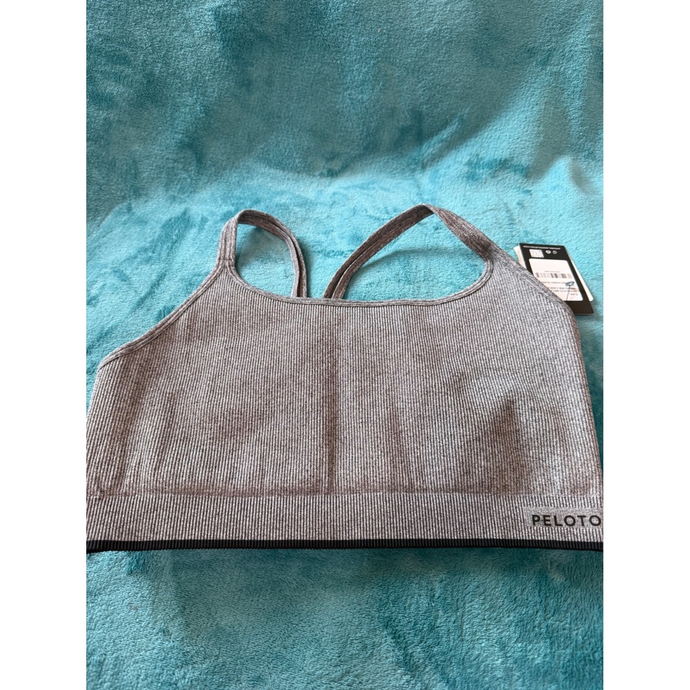 Peloton Seamless Melange Micro Rib Cami Bra Grey Heather WR01043 XL/XXL NEW